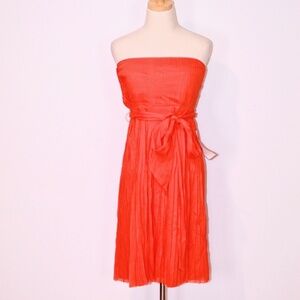 NWT J Crew NEW w/Tags! Elegant Strapless Tangerine Colored Dress